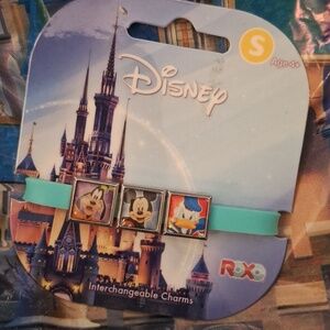 Goofy Mickey Donald Charms on Bracelet ROXO